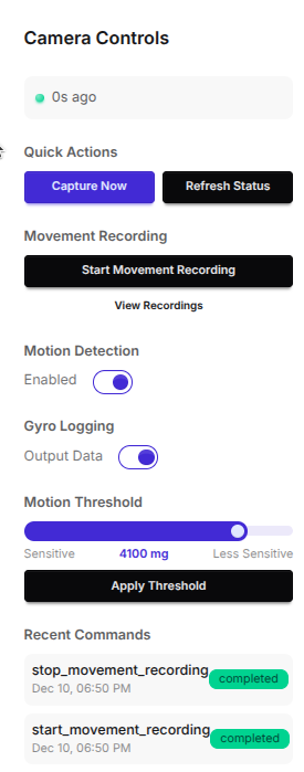 camera controls